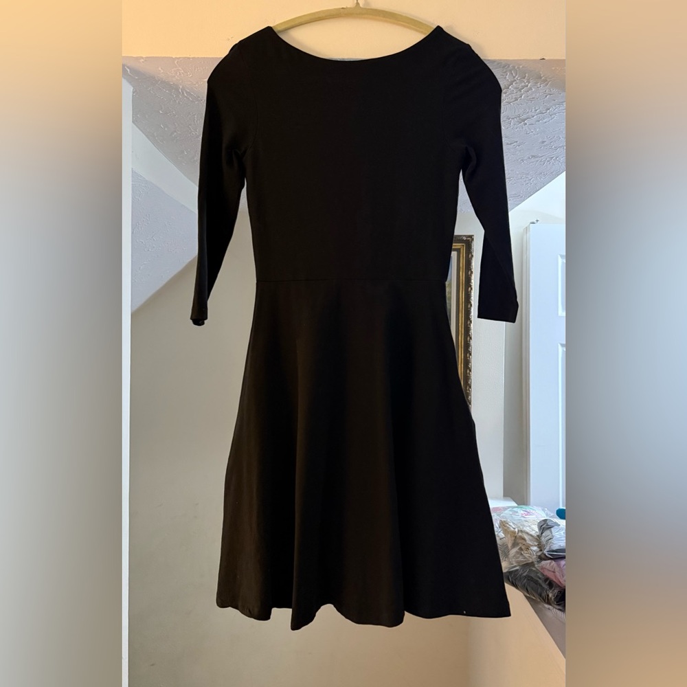 PACT Organic Cotton Fit & Flare Dress – Women’s XS Black - Picture 5 of 6
